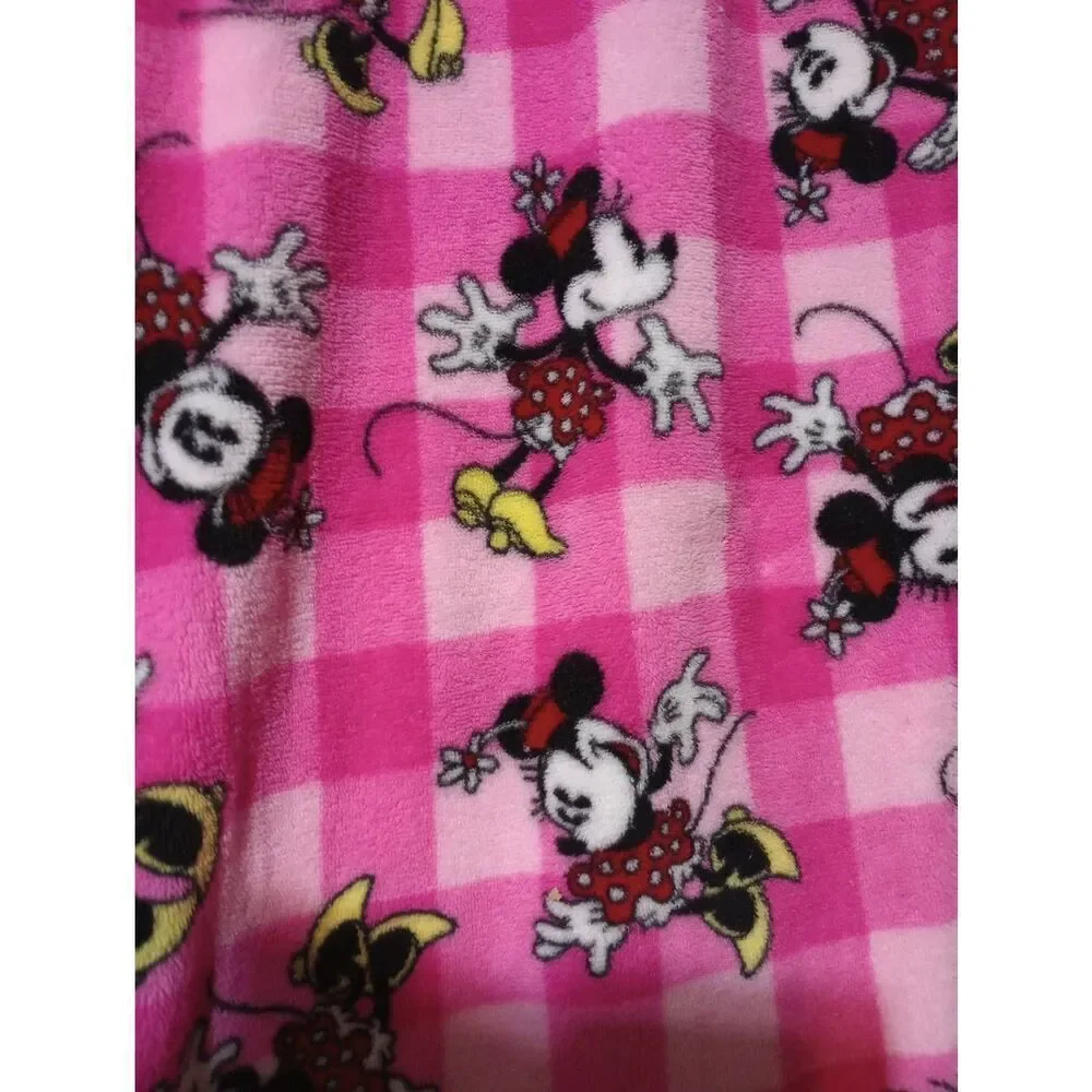Disney Pants Ladies 20 Lounge Fuzzy Minnie Mouse‎ Pink - Picture 4 of 6